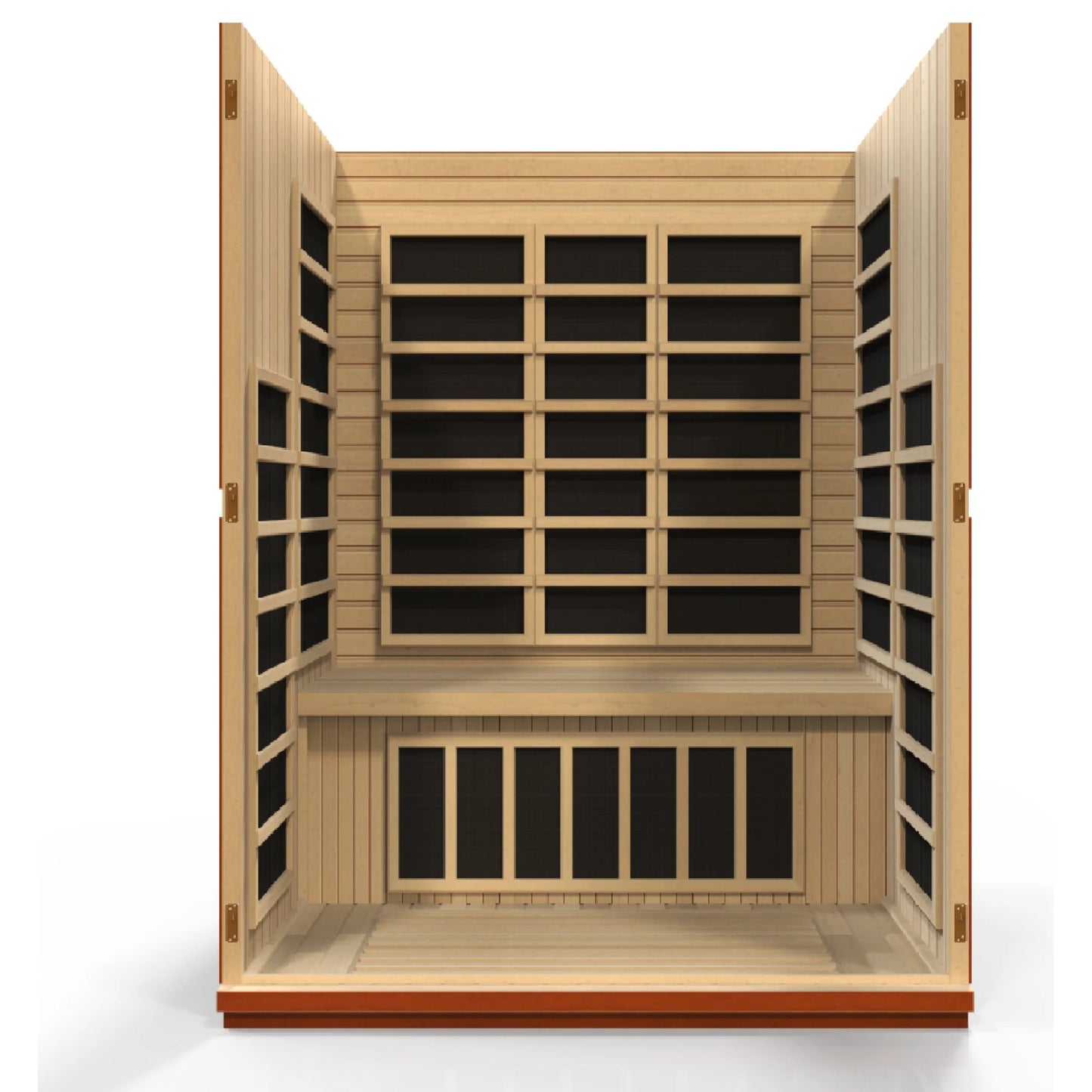 Interior view of the Dynamic Bellagio 3-Person Low EMF FAR Infrared Sauna (DYN-6306-02) – low EMF infrared sauna