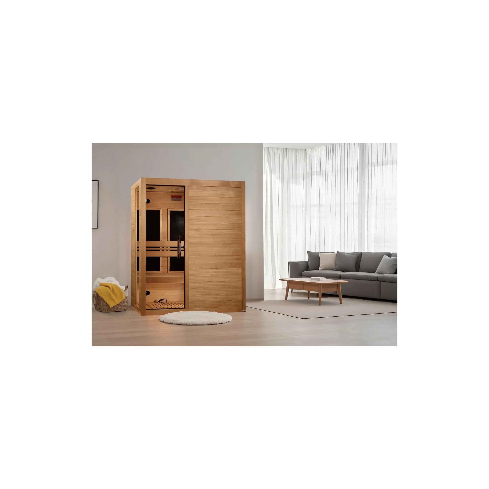 Front view 3 of the Dynamic Toscana 3-Person Low EMF FAR Infrared Sauna (DYN-6315-05) – low EMF infrared sauna