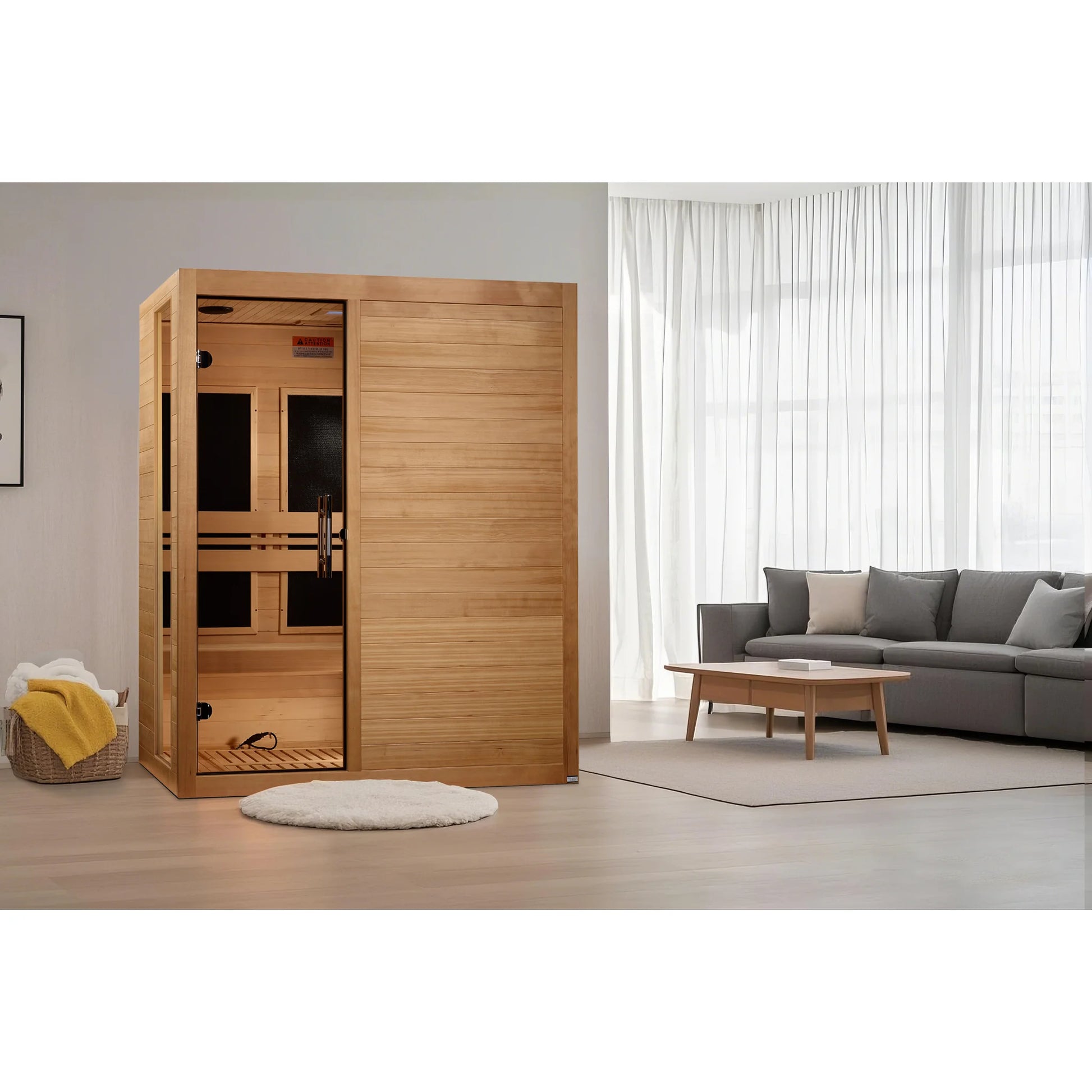 Front view 4 of the Dynamic Toscana 3-Person Low EMF FAR Infrared Sauna (DYN-6315-05) – low EMF infrared sauna