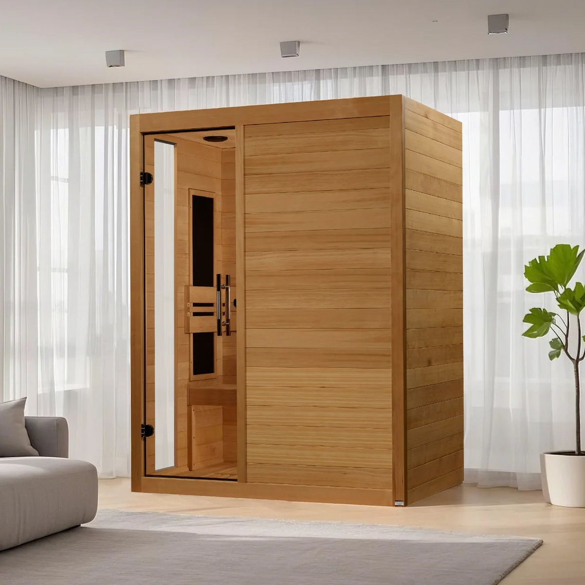 Dynamic Toscana 3-Person Low EMF FAR Infrared Sauna | Canadian Hemlock