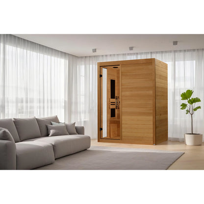 Front view 5 of the Dynamic Toscana 3-Person Low EMF FAR Infrared Sauna (DYN-6315-05) – low EMF infrared sauna