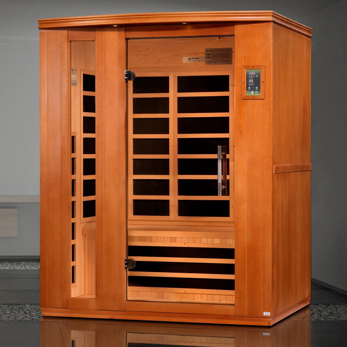 Dynamic Lugano 3-Person Low EMF FAR Infrared Sauna | Canadian Hemlock