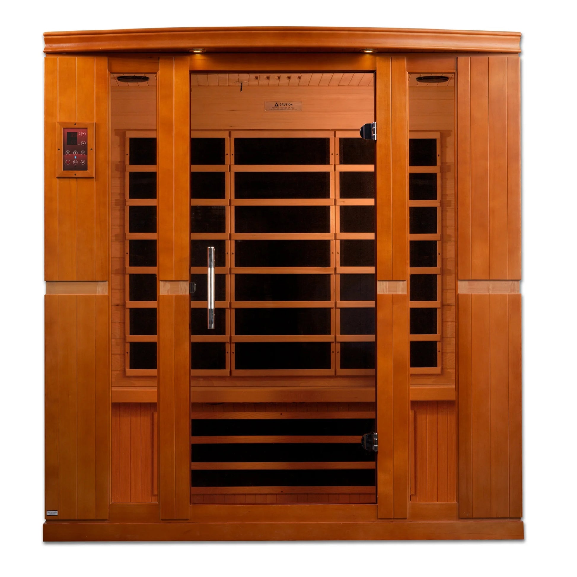 Front view 3 of the Dynamic Bergamo 4-Person Low EMF FAR Infrared Sauna (DYN-6440-01) – low EMF infrared sauna