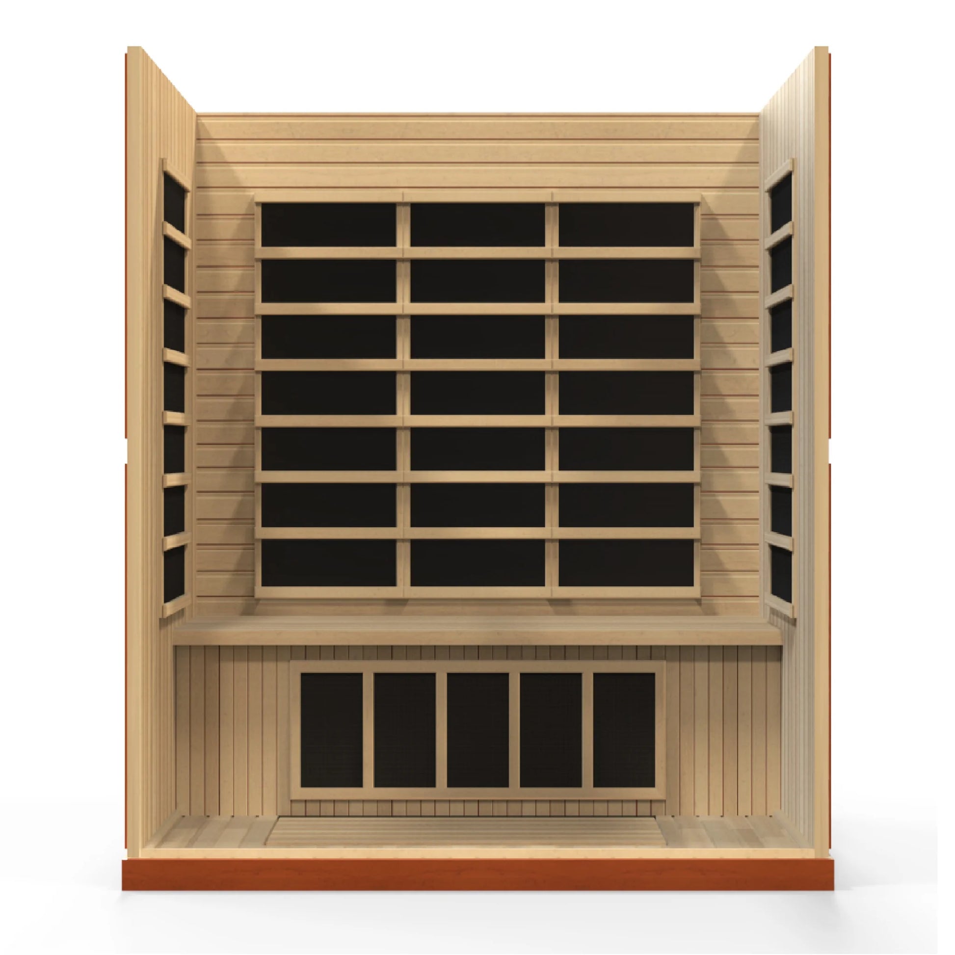 Front view 4 of the Dynamic Bergamo 4-Person Low EMF FAR Infrared Sauna (DYN-6440-01) – low EMF infrared sauna