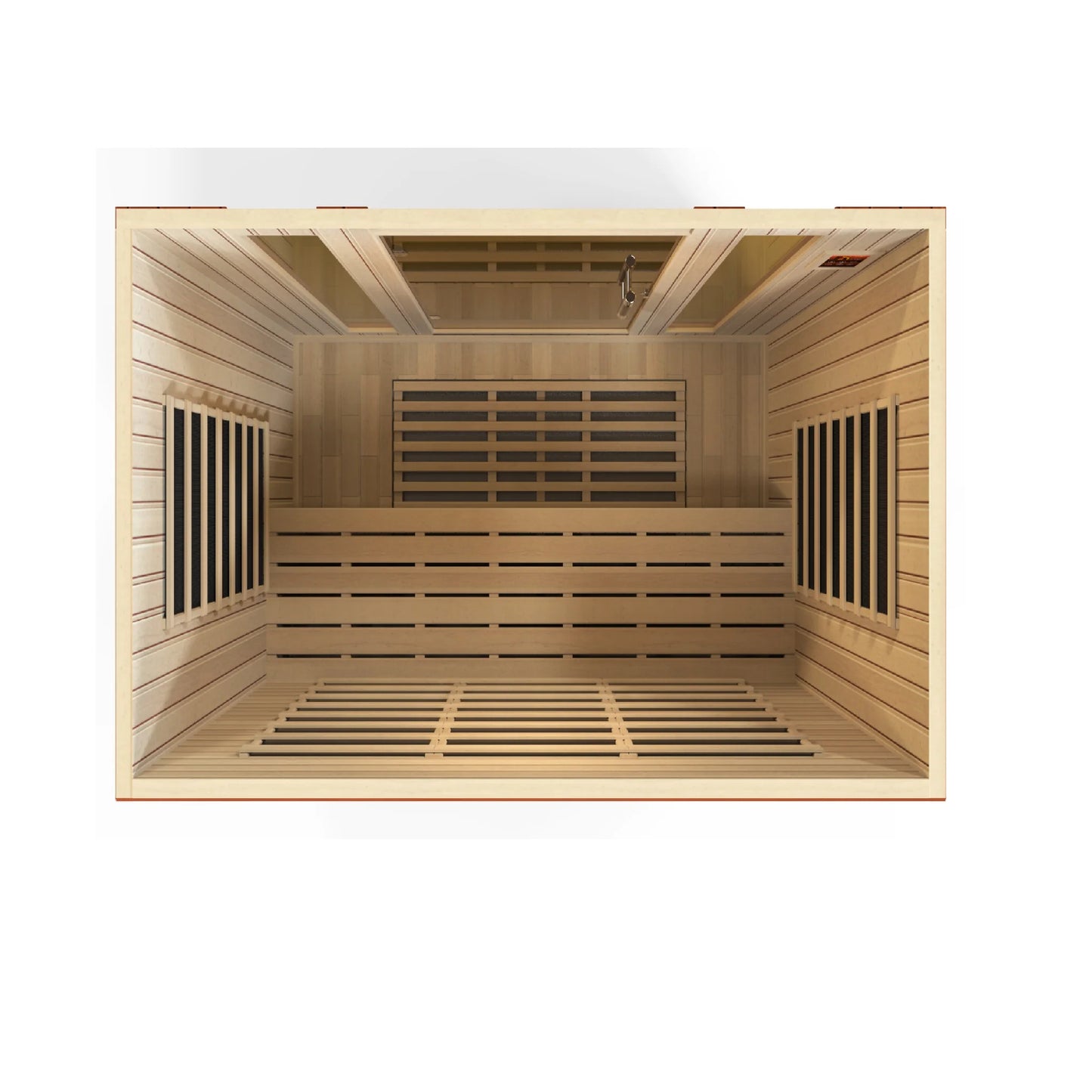 Front view 5 of the Dynamic Bergamo 4-Person Low EMF FAR Infrared Sauna (DYN-6440-01) – low EMF infrared sauna