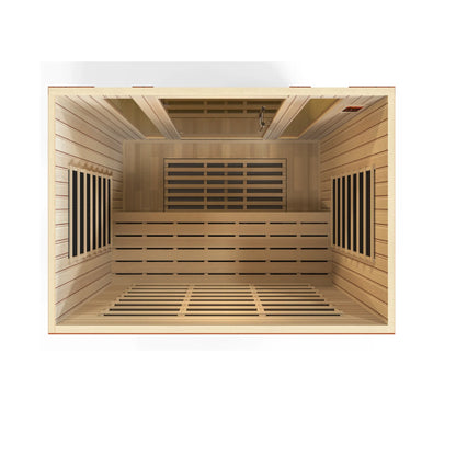 Front view 5 of the Dynamic Bergamo 4-Person Low EMF FAR Infrared Sauna (DYN-6440-01) – low EMF infrared sauna