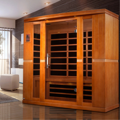Dynamic Bergamo 4-Person Low EMF FAR Infrared Sauna | Canadian Hemlock