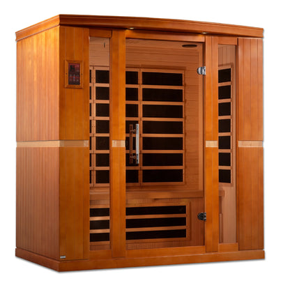 Front view of the Dynamic Bergamo 4-Person Low EMF FAR Infrared Sauna (DYN-6440-01) – low EMF infrared sauna