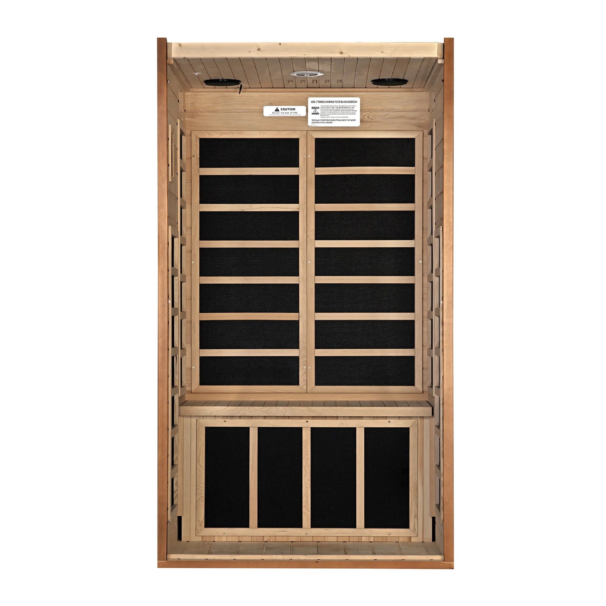 Front view 6 of the Dynamic Avila Elite 1-2-Person Ultra Low EMF FAR Infrared Sauna (DYN-6103-01 Elite) – ultra low EMF infrared sauna