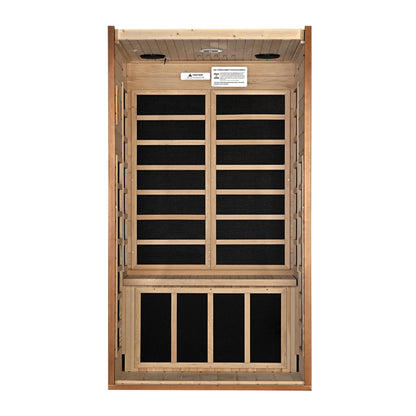 Front view 6 of the Dynamic Avila Elite 1-2-Person Ultra Low EMF FAR Infrared Sauna (DYN-6103-01 Elite) – ultra low EMF infrared sauna