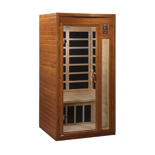 Front view 4 of the Dynamic Barcelona Elite 1-2-Person Ultra Low EMF FAR Infrared Sauna (DYN-6106-01 Elite) – ultra low EMF infrared sauna