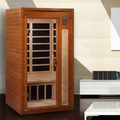 Dynamic Barcelona Elite 1-2 Person Ultra Low EMF FAR Infrared Sauna | Canadian Hemlock
