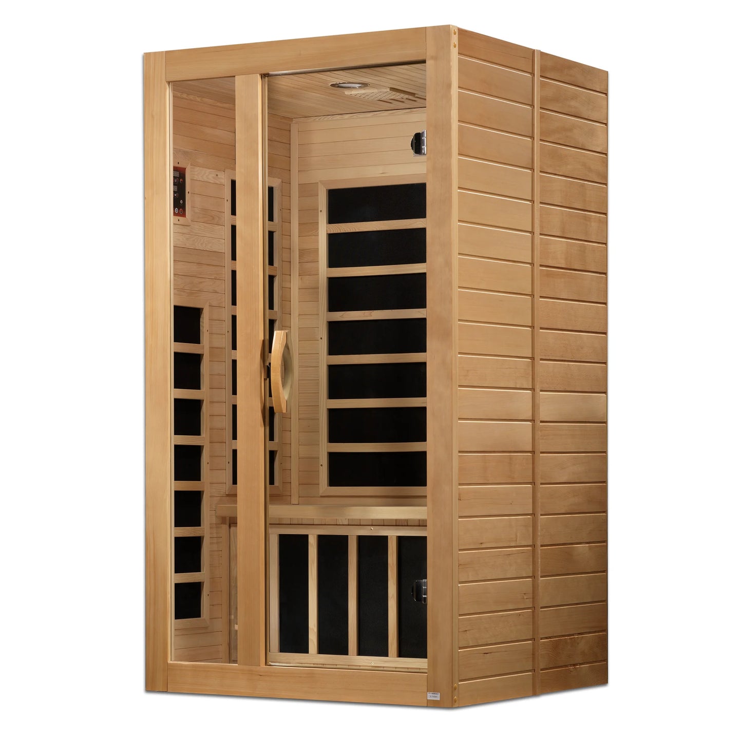 Front view 3 of the Dynamic Gracia Elite 1-2-Person Ultra Low EMF FAR Infrared Sauna (DYN-6119-01 Elite) – ultra low EMF infrared sauna