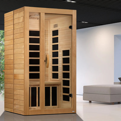 Dynamic Gracia Elite 1-2 Person Ultra Low EMF FAR Infrared Sauna | Canadian Hemlock
