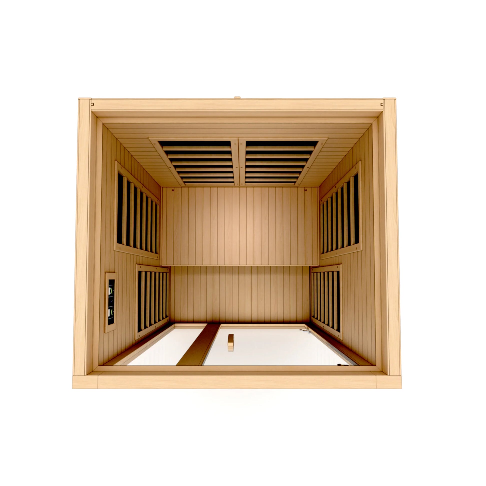 Interior view 2 of the Dynamic Gracia Elite 1-2-Person Ultra Low EMF FAR Infrared Sauna (DYN-6119-01 Elite) – ultra low EMF infrared sauna