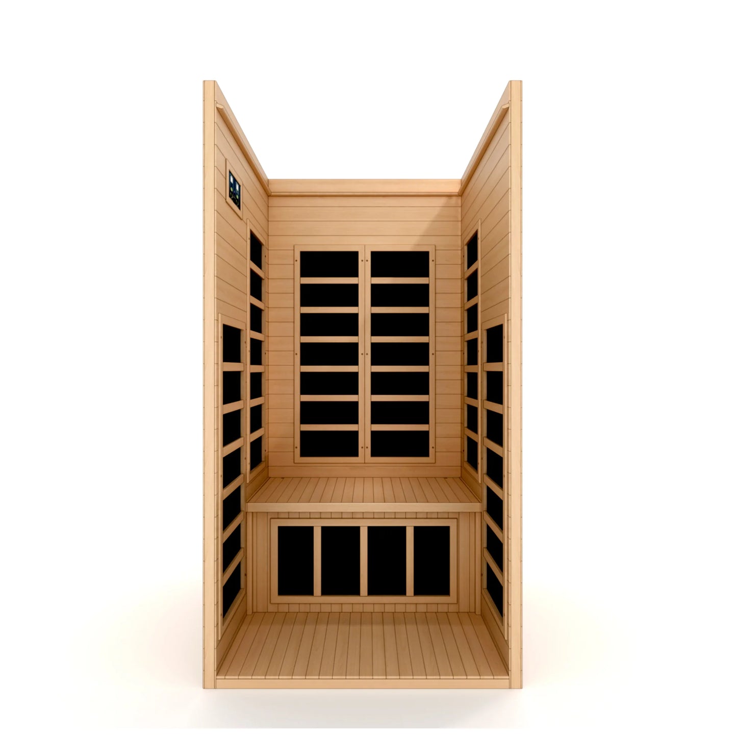 Interior view 3 of the Dynamic Gracia Elite 1-2-Person Ultra Low EMF FAR Infrared Sauna (DYN-6119-01 Elite) – ultra low EMF infrared sauna