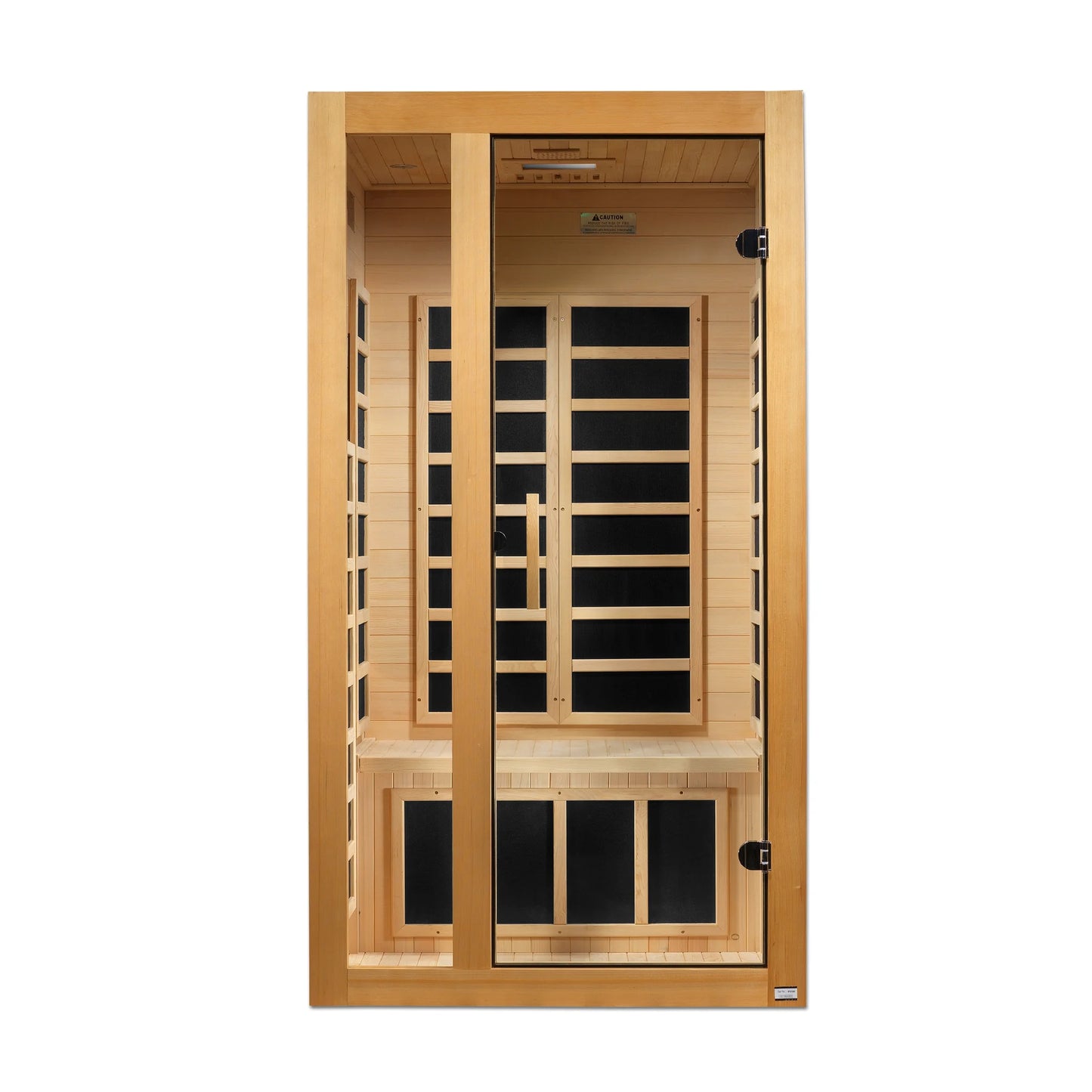 Front view 3 of the Dynamic Gracia Elite 1-2-Person Ultra Low EMF FAR Infrared Sauna (DYN-6119-01 Elite) – ultra low EMF infrared sauna
