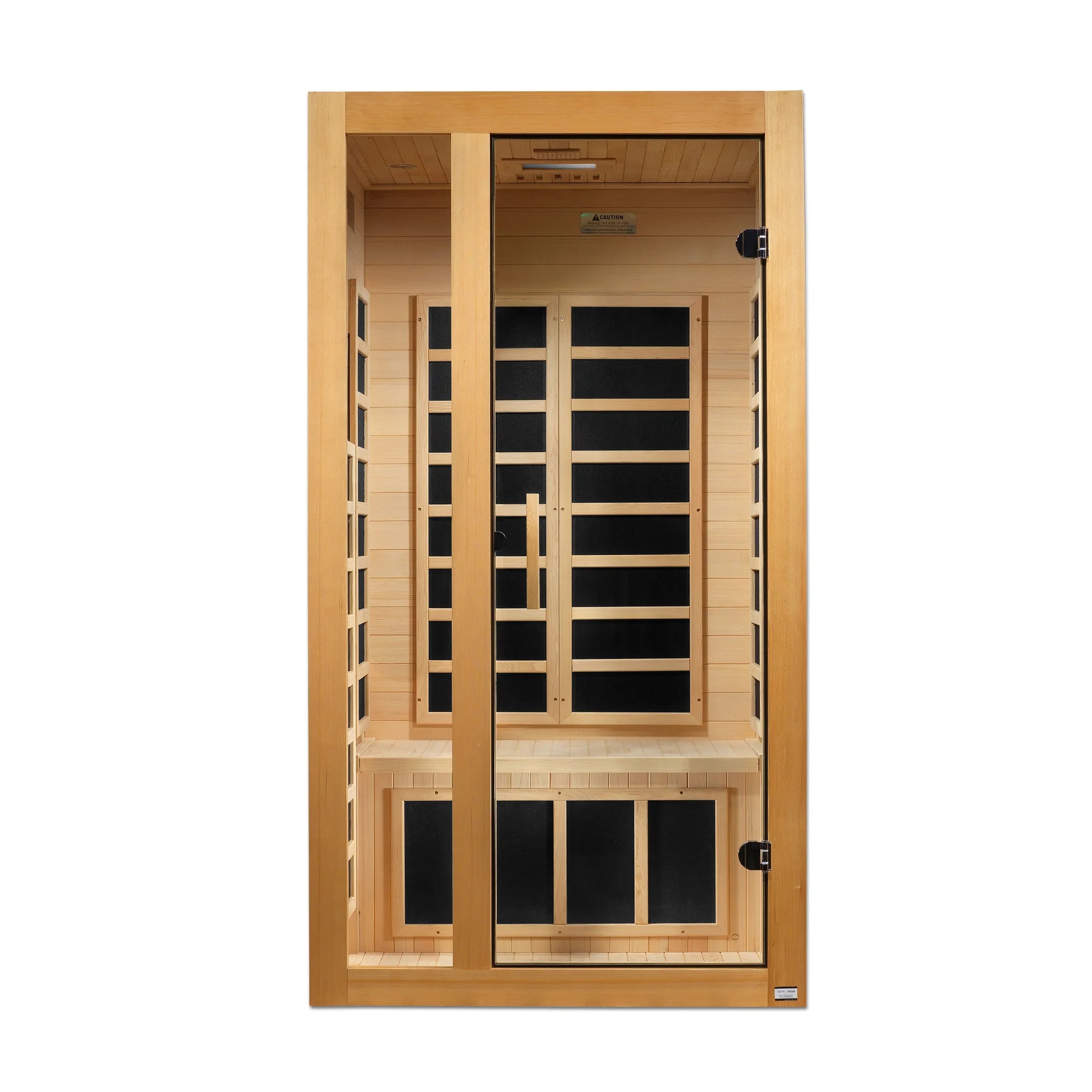 Front view 3 of the Dynamic Gracia Elite 1-2-Person Ultra Low EMF FAR Infrared Sauna (DYN-6119-01 Elite) – ultra low EMF infrared sauna