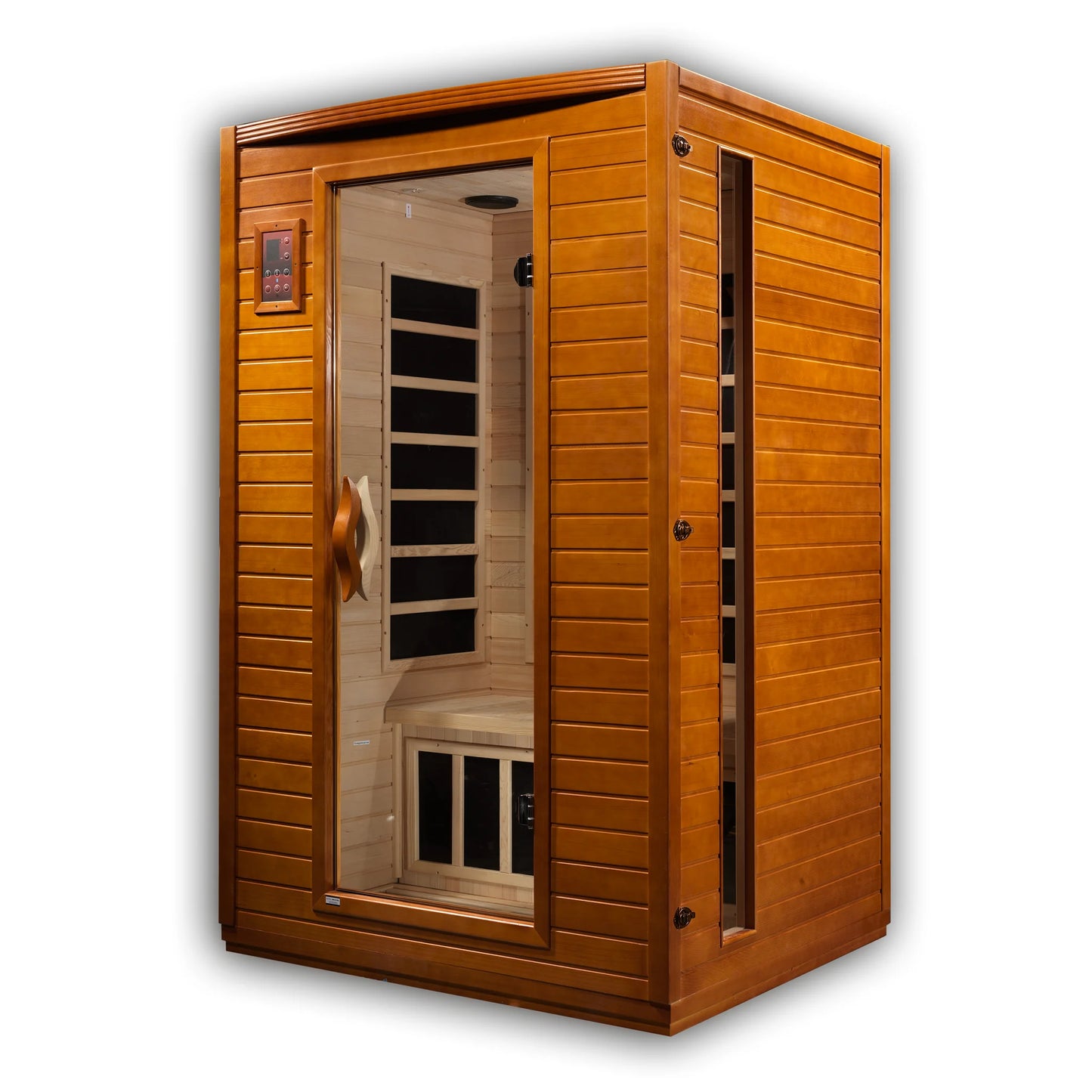 Front view 3 of the Dynamic Versailles Elite 2-Person Ultra Low EMF FAR Infrared Sauna (DYN-6202-03 Elite) – ultra low EMF infrared sauna
