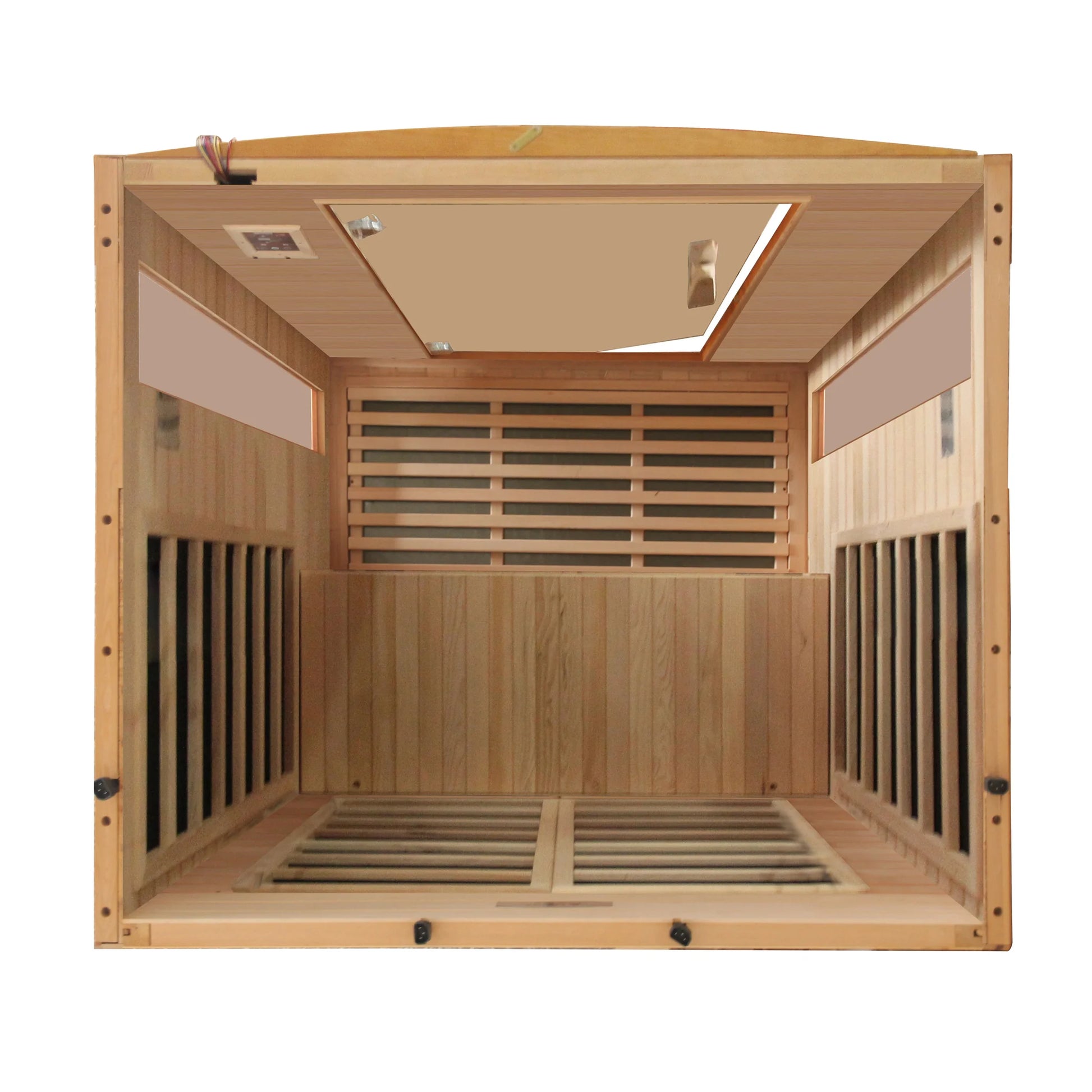 Front view 3 of the Dynamic Versailles Elite 2-Person Ultra Low EMF FAR Infrared Sauna (DYN-6202-03 Elite) – ultra low EMF infrared sauna