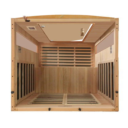 Front view 3 of the Dynamic Versailles Elite 2-Person Ultra Low EMF FAR Infrared Sauna (DYN-6202-03 Elite) – ultra low EMF infrared sauna