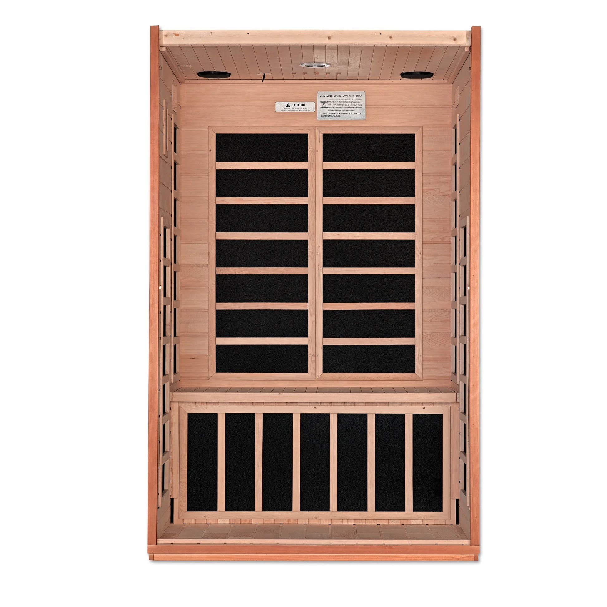 Front view 6 of the Dynamic Cordoba Elite 2-Person Ultra Low EMF FAR Infrared Sauna (DYN-6203-01 Elite) – ultra low EMF infrared sauna