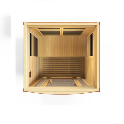 Front view 4 of the Dynamic San Marino Elite 2-Person Ultra Low EMF FAR Infrared Sauna (DYN-6206-01 Elite) – ultra low EMF infrared sauna