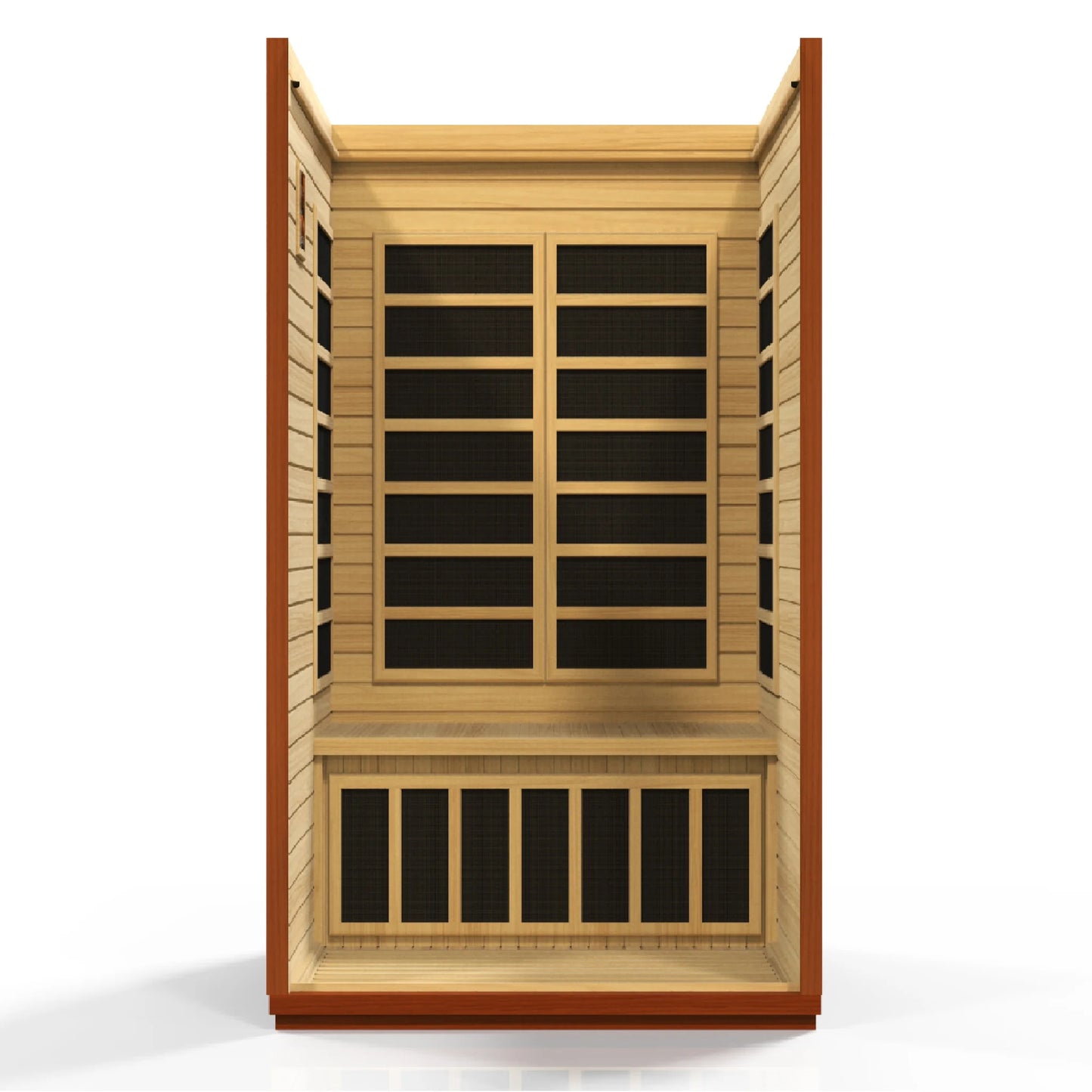 Front view 6 of the Dynamic San Marino Elite 2-Person Ultra Low EMF FAR Infrared Sauna (DYN-6206-01 Elite) – ultra low EMF infrared sauna
