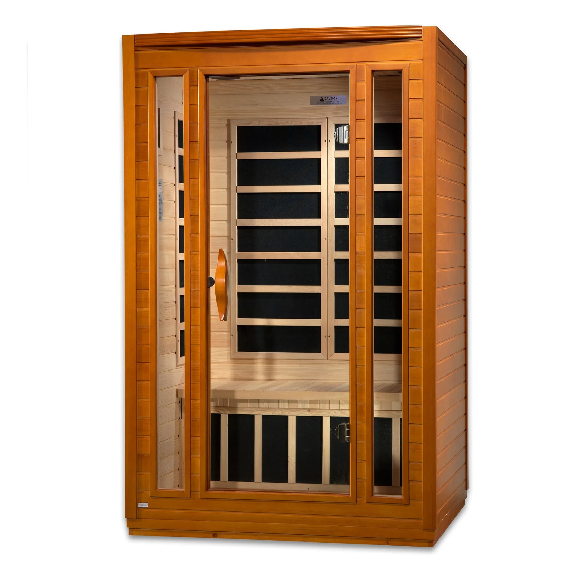 Front view of the Dynamic San Marino Elite 2-Person Ultra Low EMF FAR Infrared Sauna (DYN-6206-01 Elite) – ultra low EMF infrared sauna