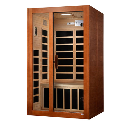 Front view 3 of the Dynamic Santiago Elite 2-Person Ultra Low EMF FAR Infrared Sauna (DYN-6209-02 Elite) – ultra low EMF infrared sauna
