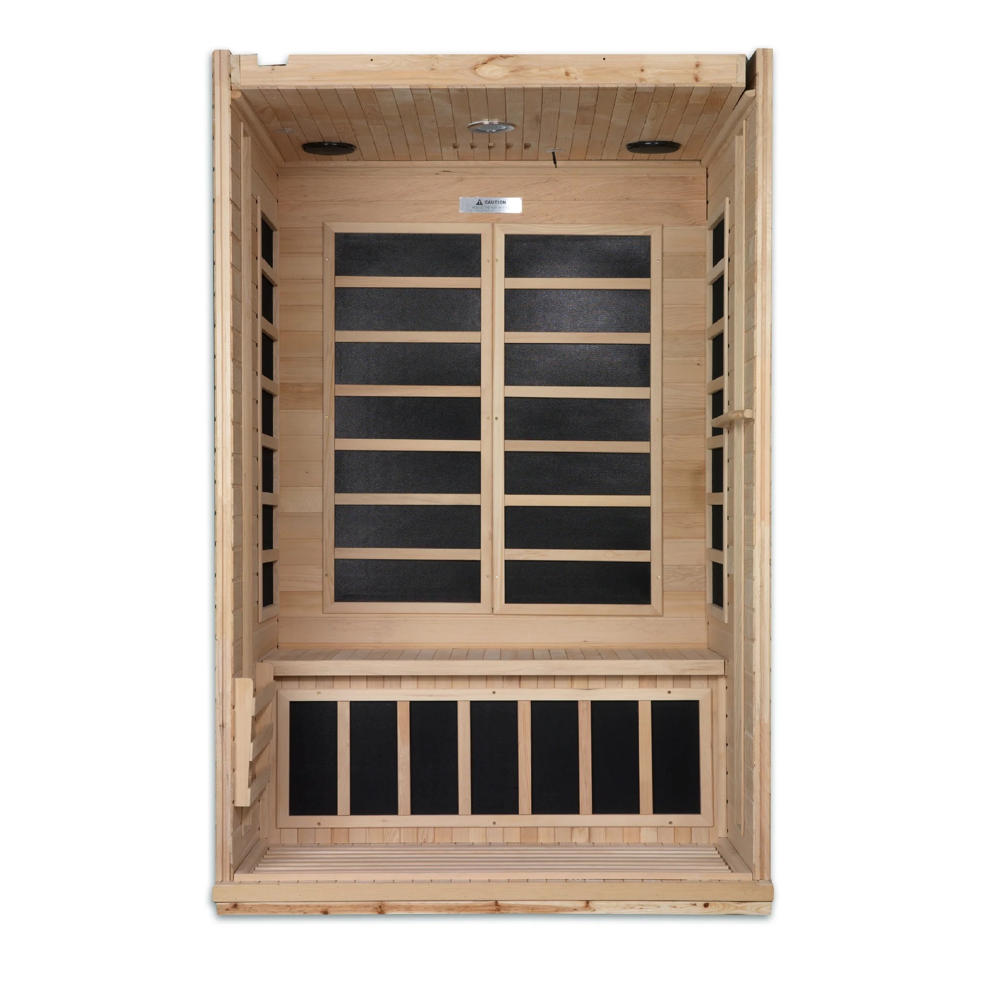 Detail view of the Dynamic Venice Elite 2-Person Ultra Low EMF FAR Infrared Sauna (DYN-6210-01 Elite) — infrared sauna