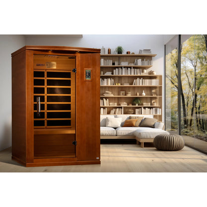 Front view on white background 3 of the Dynamic Venice Elite 2-Person Ultra Low EMF FAR Infrared Sauna (DYN-6210-04 Elite) – ultra low EMF infrared sauna