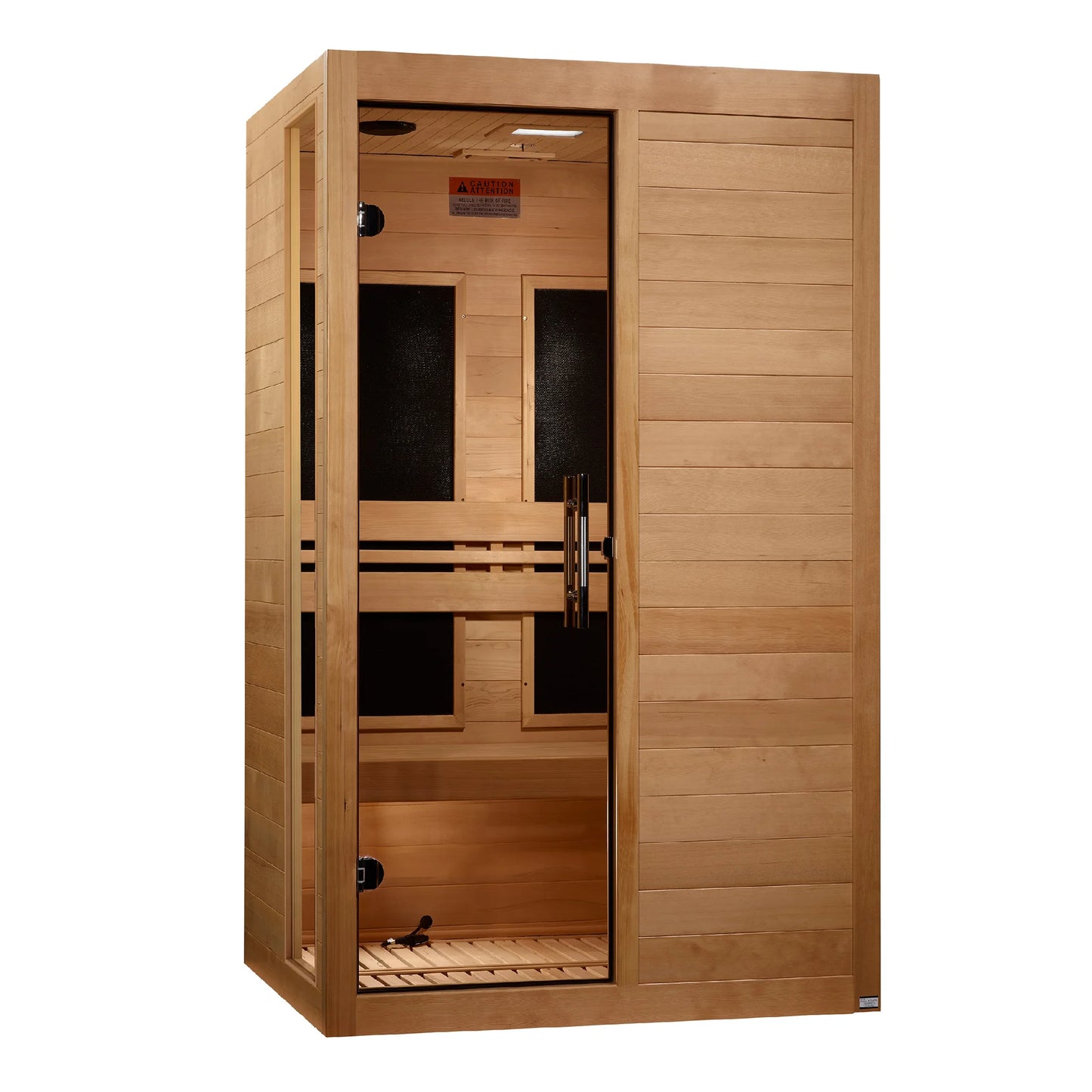 Front view of the Dynamic Lucca Elite 2-Person Ultra Low EMF FAR Infrared Sauna (DYN-6215-05 Elite) – ultra low EMF infrared sauna