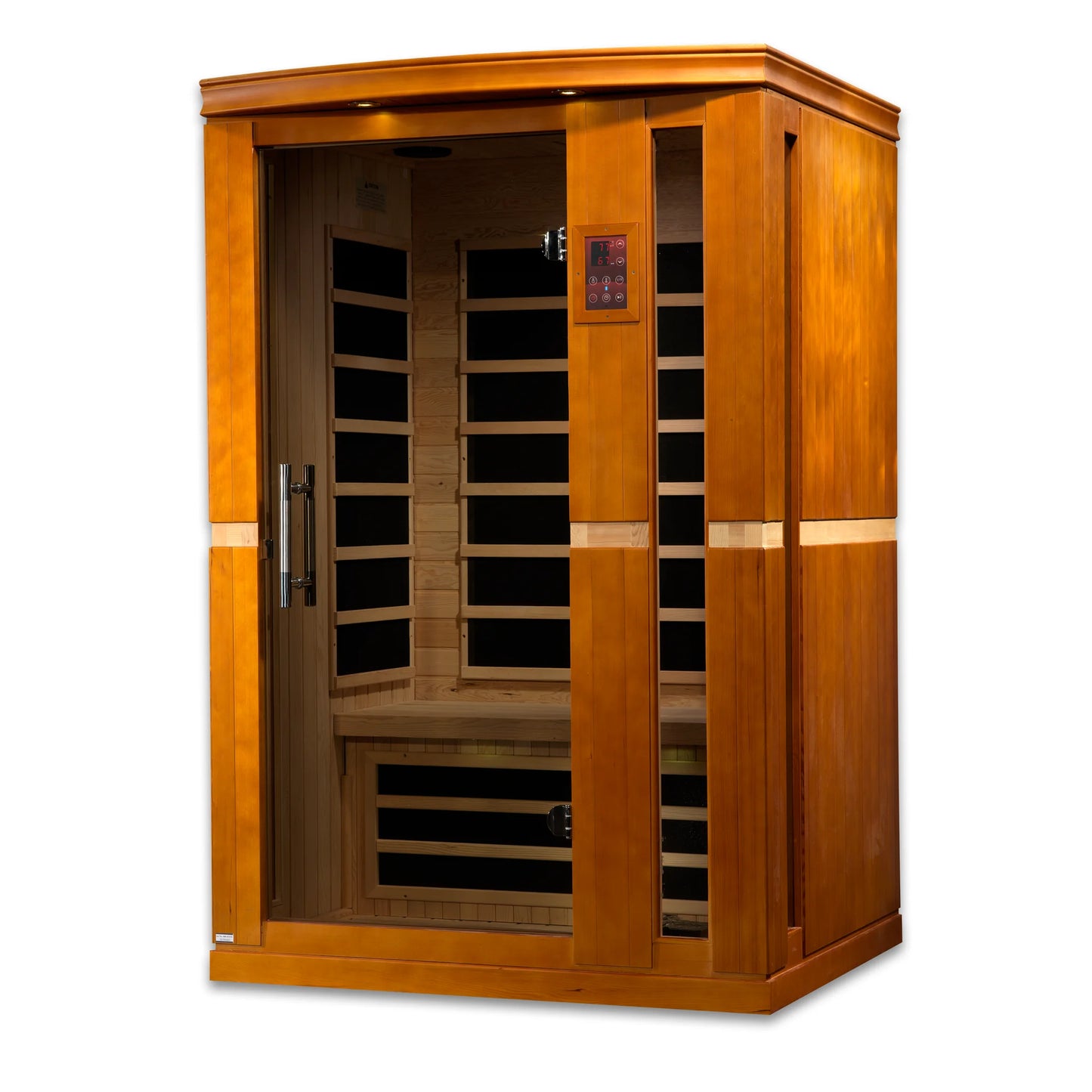 Front view 2 of the Dynamic Vittoria Elite 2-Person Ultra Low EMF FAR Infrared Sauna (DYN-6220-01 Elite) – ultra low EMF infrared sauna