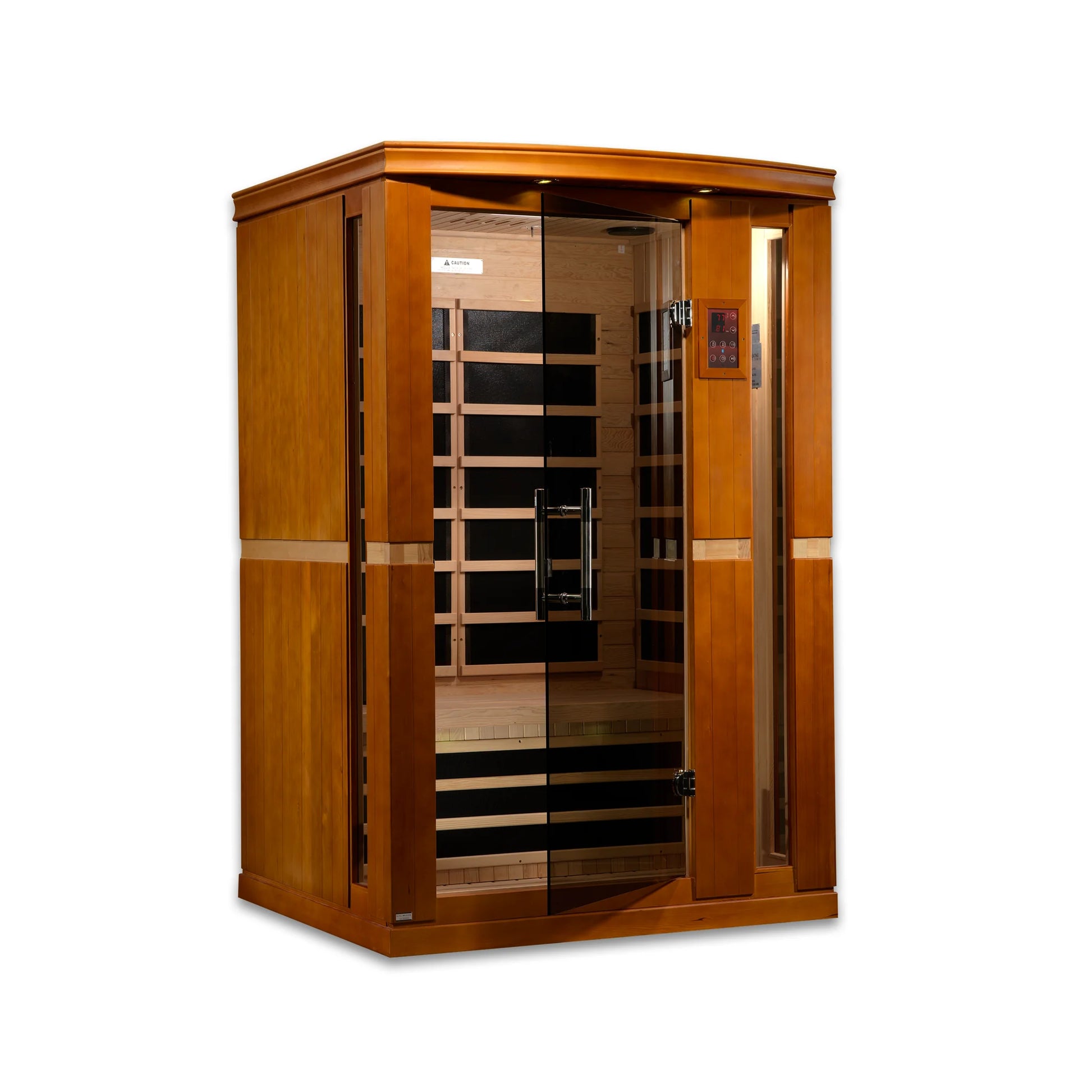 Front view 7 of the Dynamic Vittoria Elite 2-Person Ultra Low EMF FAR Infrared Sauna (DYN-6220-01 Elite) – ultra low EMF infrared sauna