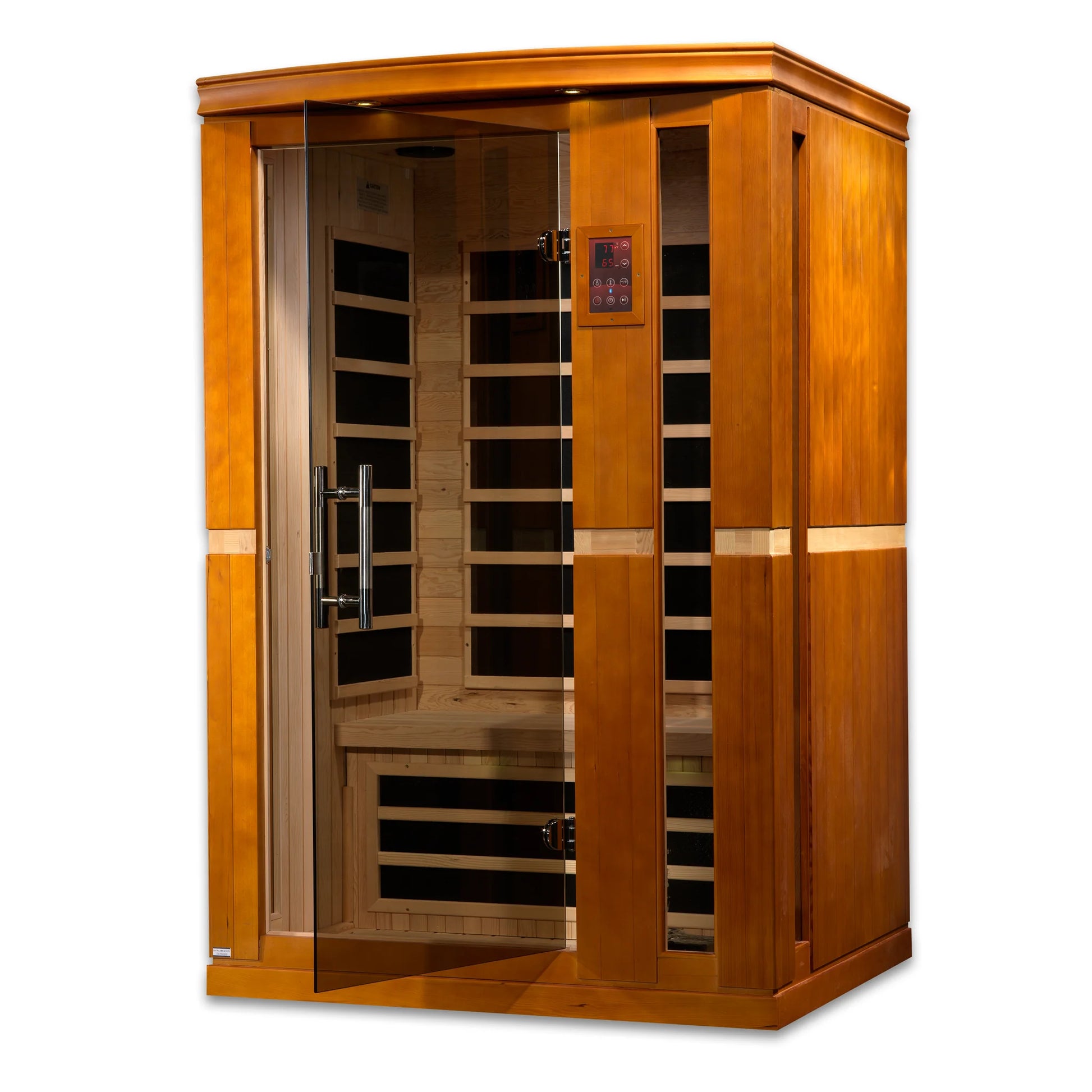Front view 16 of the Dynamic Vittoria Elite 2-Person Ultra Low EMF FAR Infrared Sauna (DYN-6220-01 Elite) – ultra low EMF infrared sauna