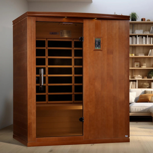 Dynamic Madrid Elite 3-Person Ultra Low EMF Far Infrared Sauna | Canadian Hemlock