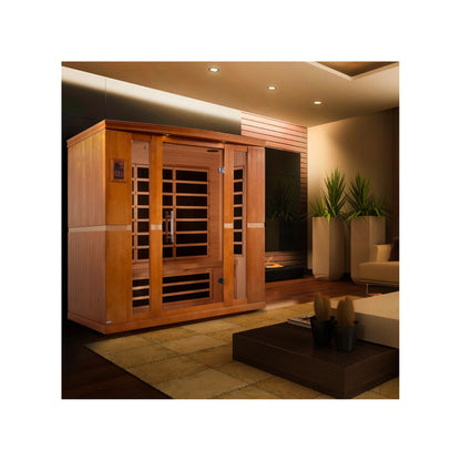Front view on white background 5 of the Dynamic Bergamo Elite 4-Person Ultra Low EMF FAR Infrared Sauna (DYN-6440-01 Elite) – ultra low EMF infrared sauna