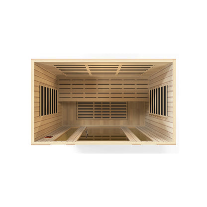 Front view 4 of the Dynamic Bergamo Elite 4-Person Ultra Low EMF FAR Infrared Sauna (DYN-6440-01 Elite) – ultra low EMF infrared sauna