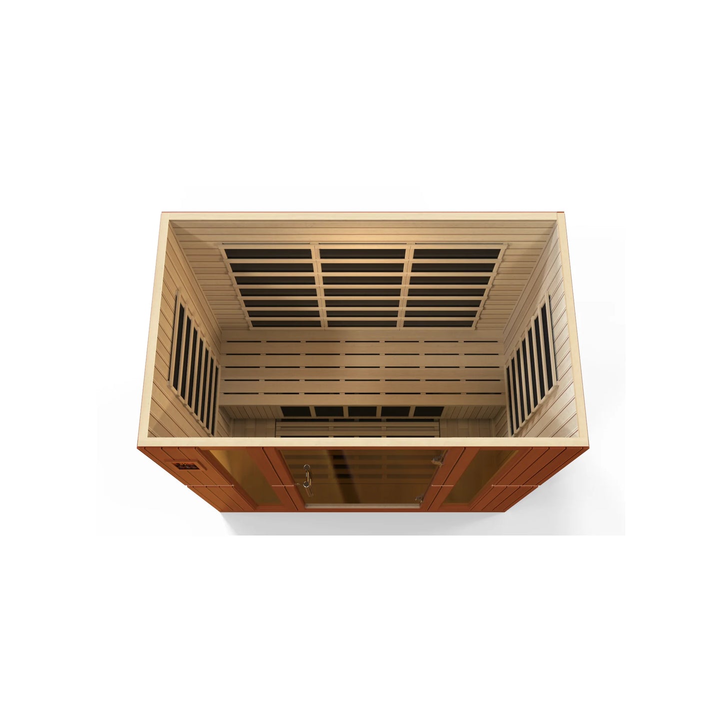 Front view 5 of the Dynamic Bergamo Elite 4-Person Ultra Low EMF FAR Infrared Sauna (DYN-6440-01 Elite) – ultra low EMF infrared sauna