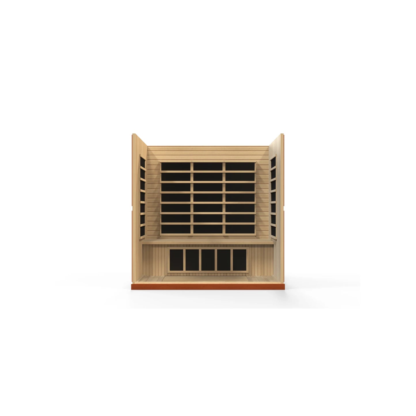 Front view 7 of the Dynamic Bergamo Elite 4-Person Ultra Low EMF FAR Infrared Sauna (DYN-6440-01 Elite) – ultra low EMF infrared sauna