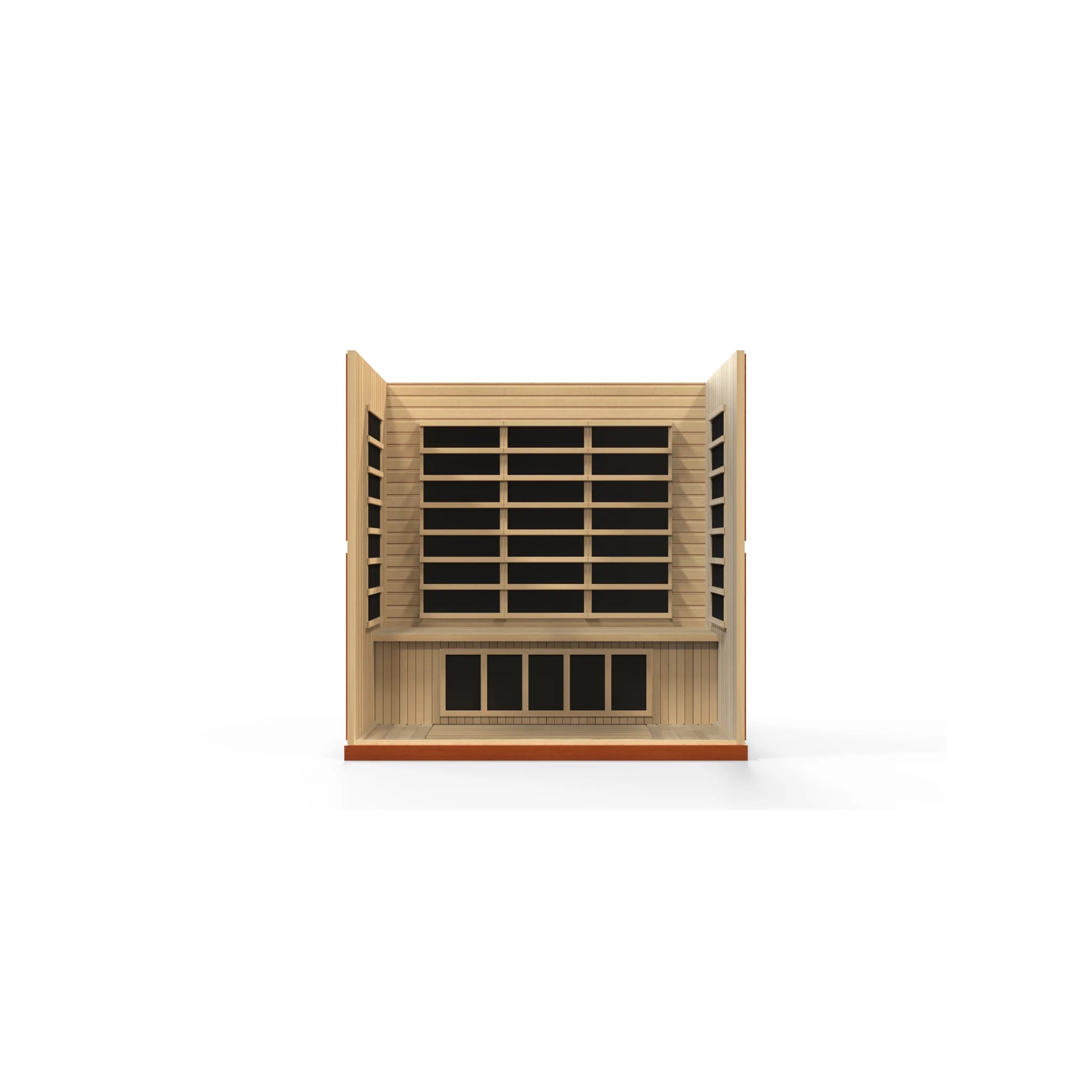 Front view 7 of the Dynamic Bergamo Elite 4-Person Ultra Low EMF FAR Infrared Sauna (DYN-6440-01 Elite) – ultra low EMF infrared sauna