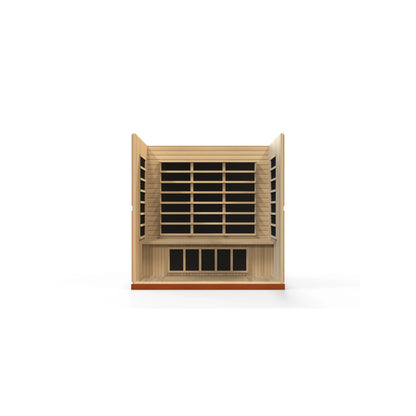 Front view 7 of the Dynamic Bergamo Elite 4-Person Ultra Low EMF FAR Infrared Sauna (DYN-6440-01 Elite) – ultra low EMF infrared sauna