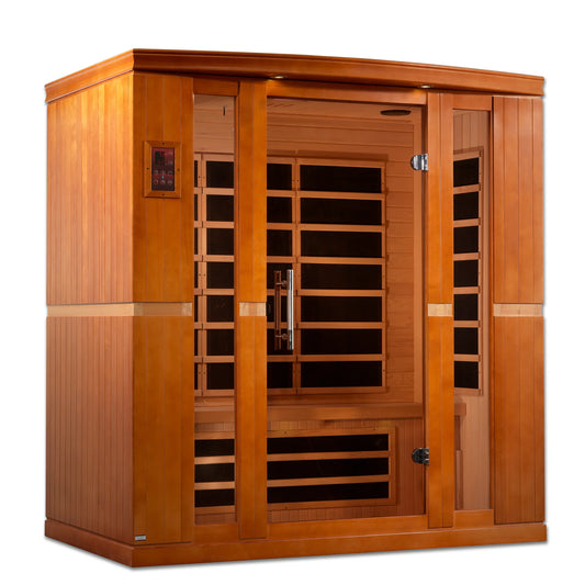 Front view of the Dynamic Bergamo Elite 4-Person Ultra Low EMF FAR Infrared Sauna (DYN-6440-01 Elite) – ultra low EMF infrared sauna