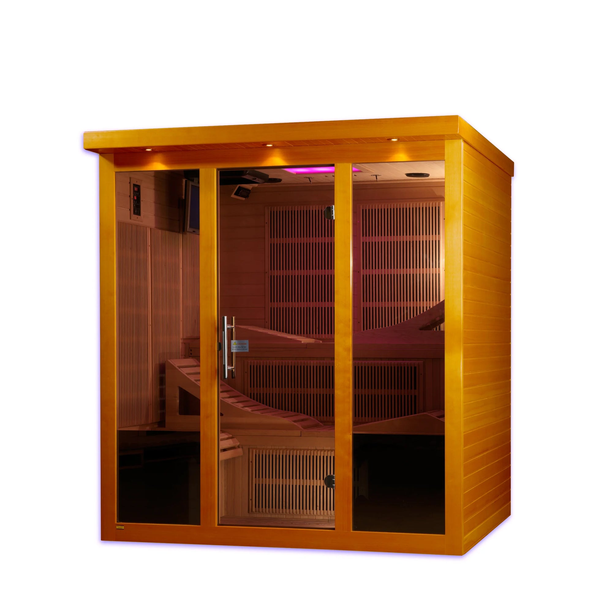 Front view 3 of the Dynamic Monaco Elite 6-Person Ultra Low EMF FAR Infrared Sauna (DYN-6996-01 Elite) – ultra low EMF infrared sauna
