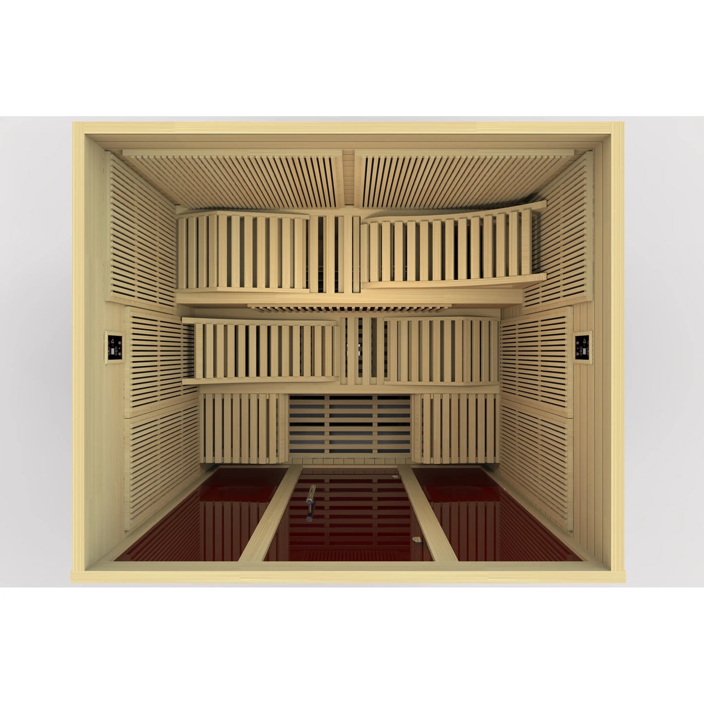 Front view of the Dynamic Monaco Elite 6-Person Ultra Low EMF FAR Infrared Sauna (DYN-6996-01 Elite) – ultra low EMF infrared sauna