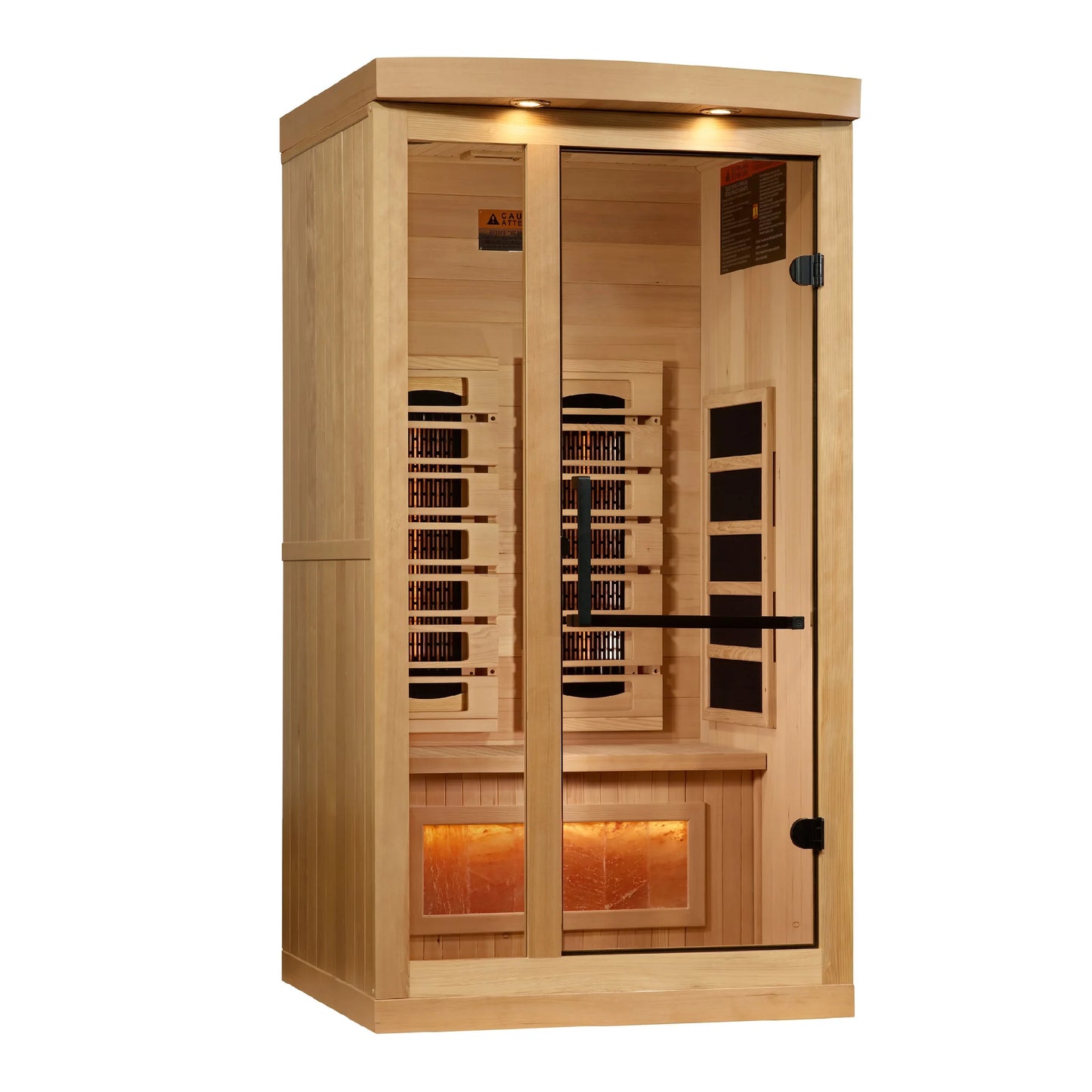 Front view 3 of the Golden Designs 1-2-Person Full Spectrum Near Zero EMF FAR Infrared Sauna (GDI-8010-03) – full spectrum infrared sauna