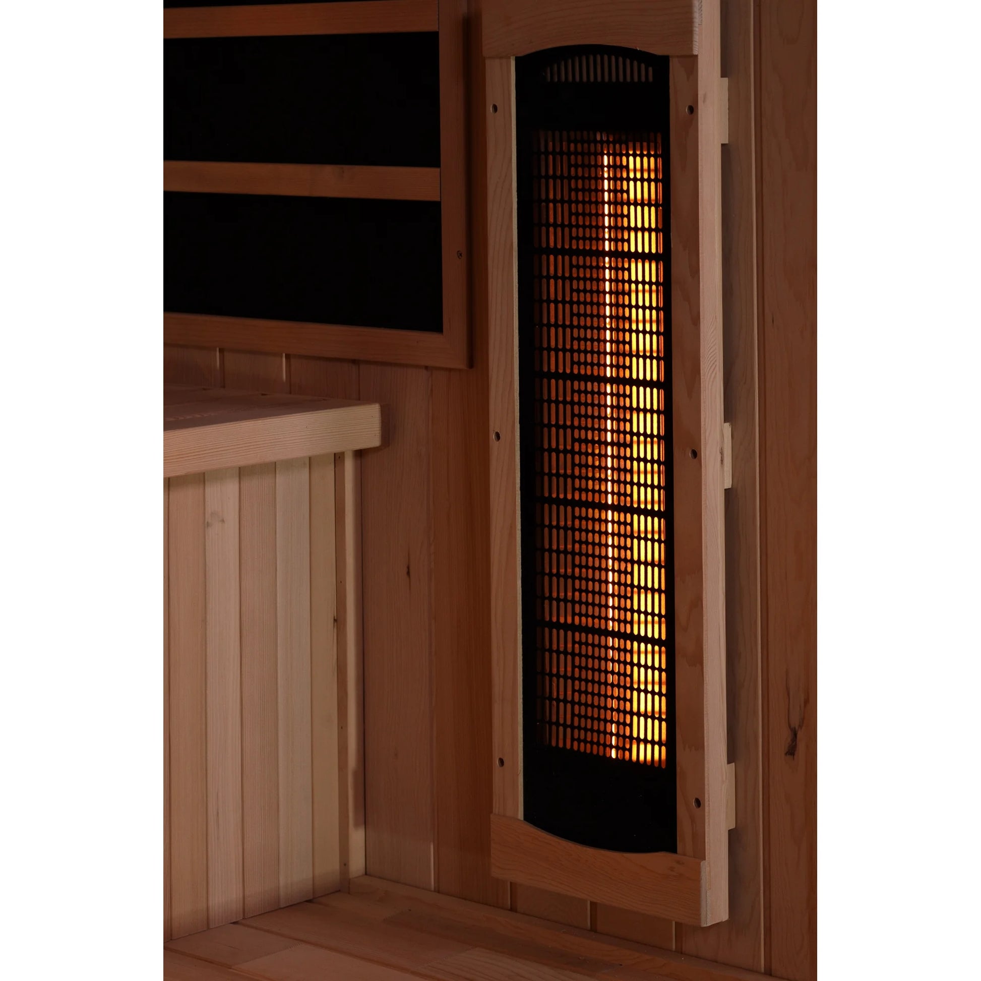 Carbon far infrared heater panel 2 of the Golden Designs 4-Person Full Spectrum Near Zero EMF FAR Infrared Sauna (GDI-8040-03) – full spectrum infrared sauna