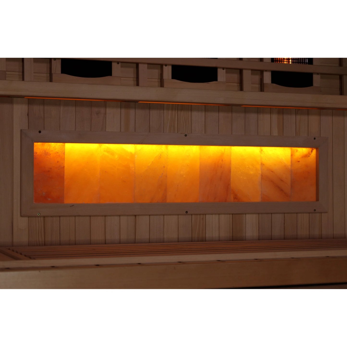 Himalayan salt bar of the Golden Designs 4-Person Full Spectrum Near Zero EMF FAR Infrared Sauna (GDI-8040-03) – full spectrum infrared sauna