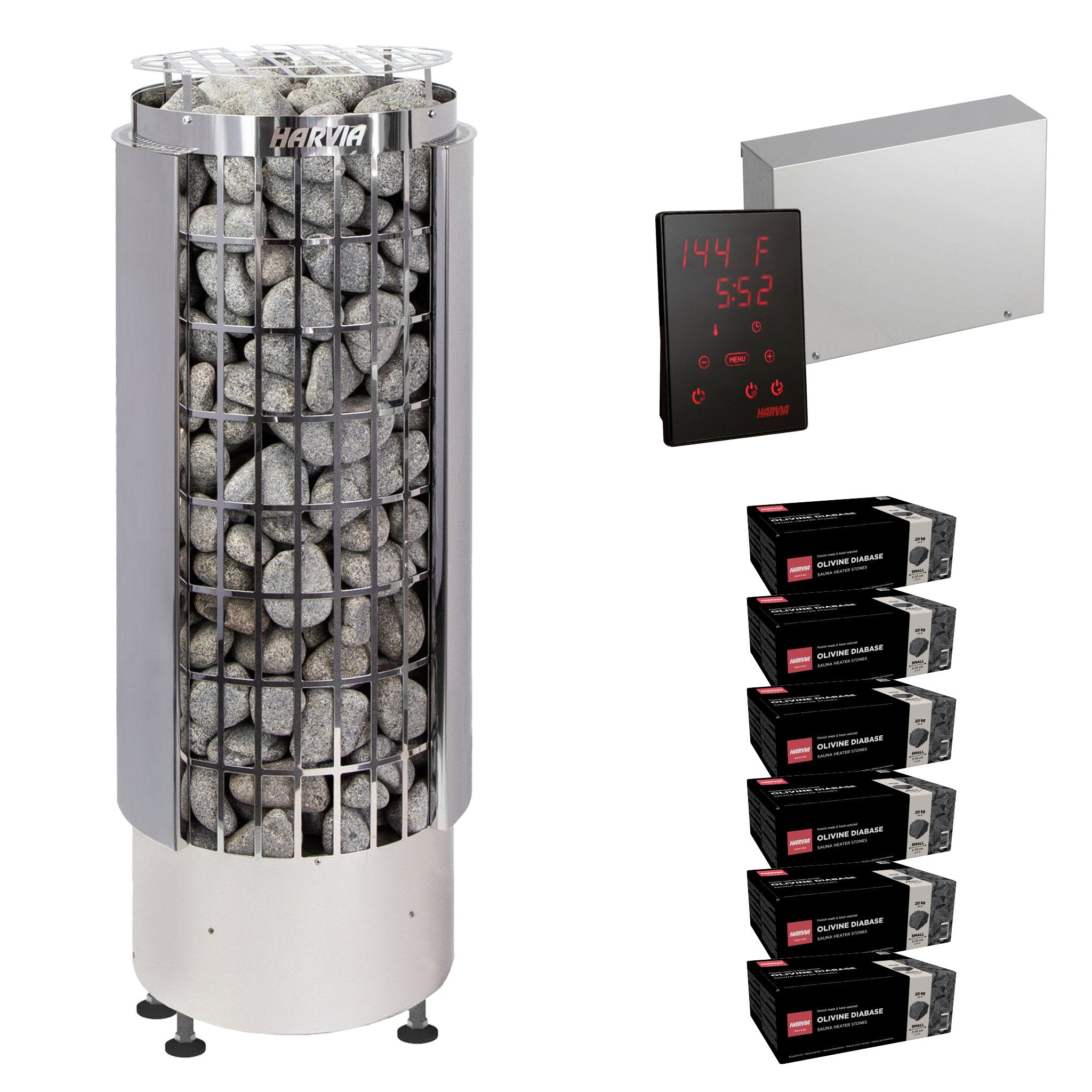 Harvia Cilindro PC110E 10.5kW Sauna Heater Package with Control